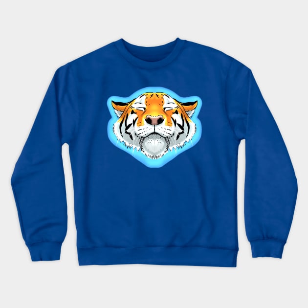 HAPPY TIGER AURA Crewneck Sweatshirt by zenthegroove